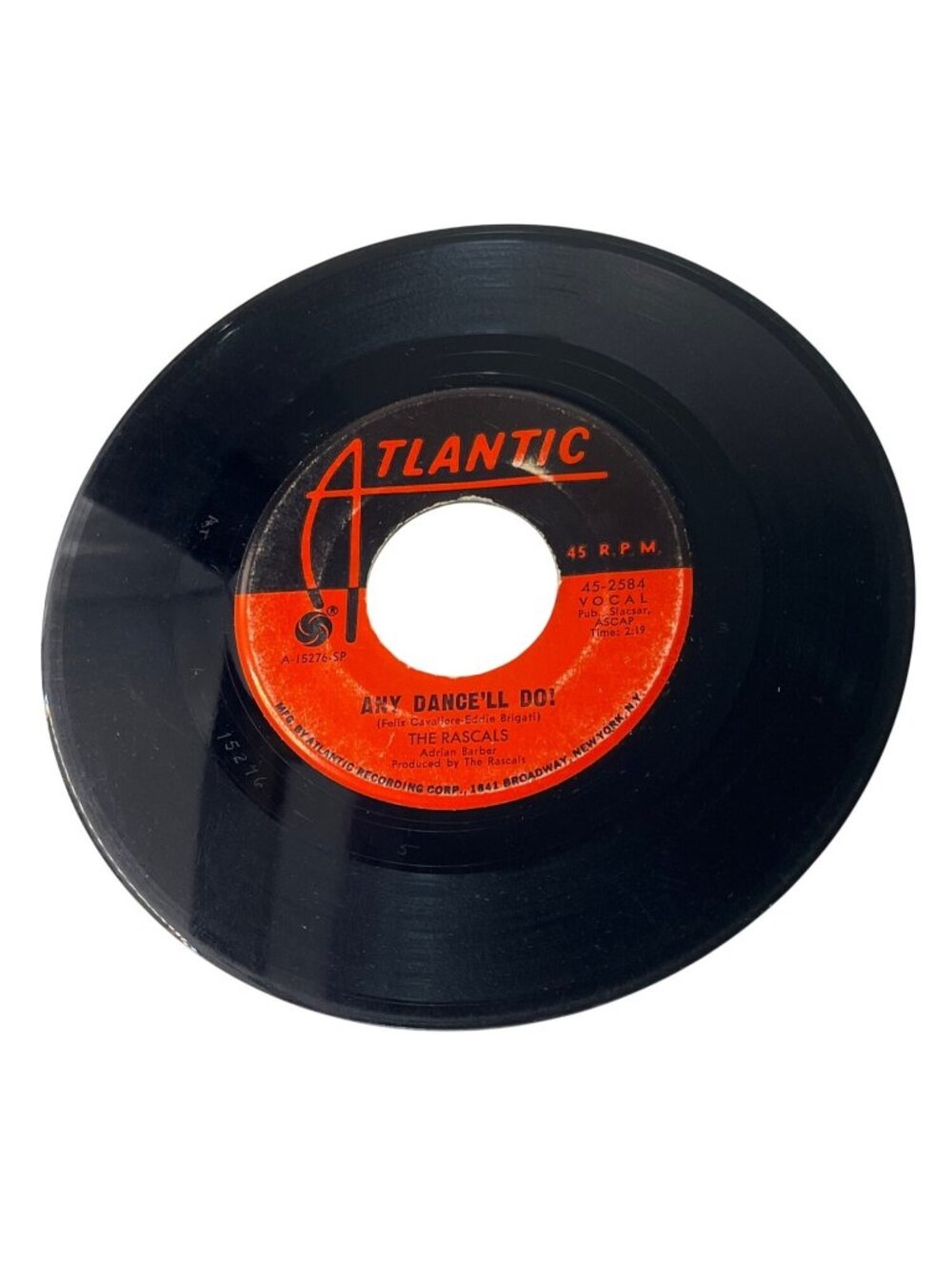 The Rascals 45 RPM Vinyl Record "A Ray Of Hope" & "Any Dancell Do" Atlantic R34